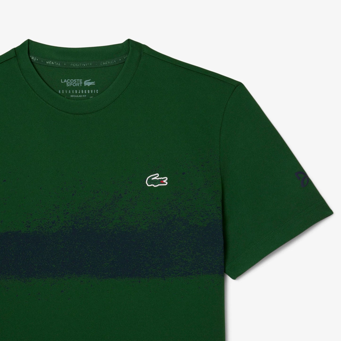 Lacoste - T-Shirt Vert/Navy Djokovic Fan Shirt - TH8986