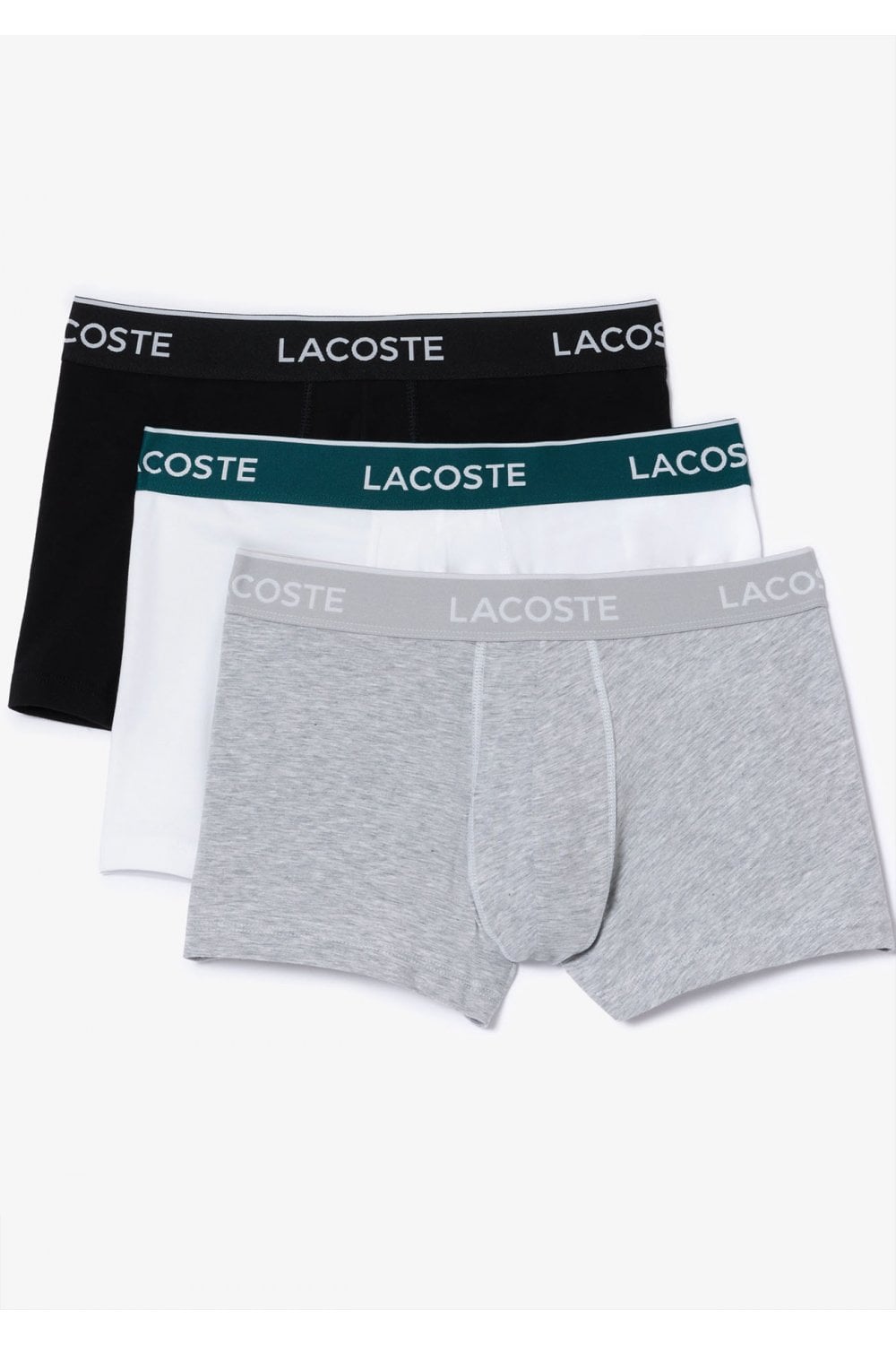 Lacoste - Boxer Cotton Stretch 3er black/white/gray